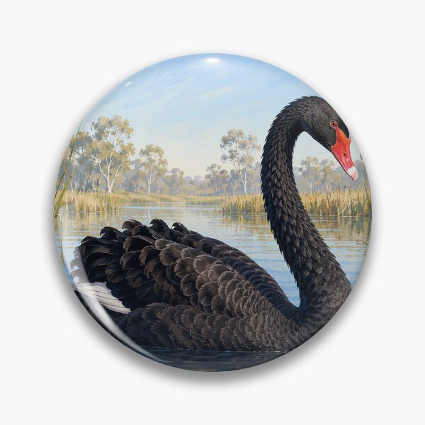 Item preview, Black Swan on Still Wetland designed and sold by Pixel Junkies Studio.