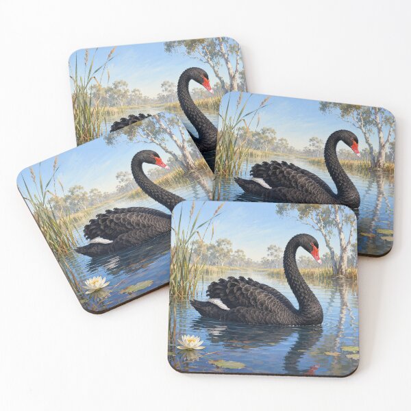 Item preview, Black Swan on Still Wetland designed and sold by Pixel Junkies Studio.