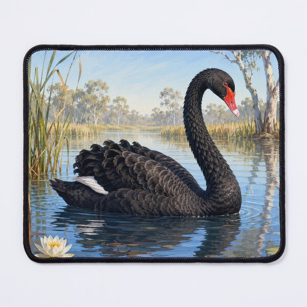 Item preview, Black Swan on Still Wetland designed and sold by Pixel Junkies Studio.
