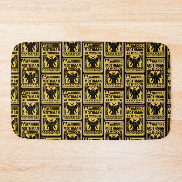 Item preview, WARNING MOTHMAN AT WINDOW Cryptid Warning Sign designed and sold by Zamoar.
