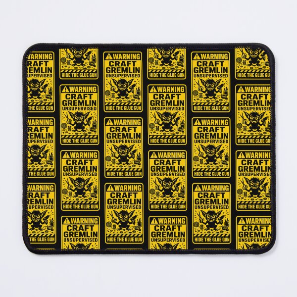 Item preview, WARNING CRAFT GREMLIN UNSUPERVISED Machine Warning Label designed and sold by Zamoar.
