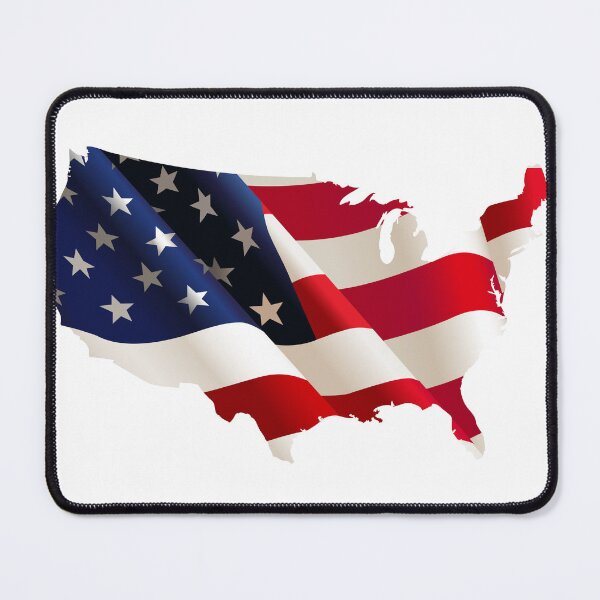 Item preview, Waving American Flag USA Map designed and sold by dcohea.