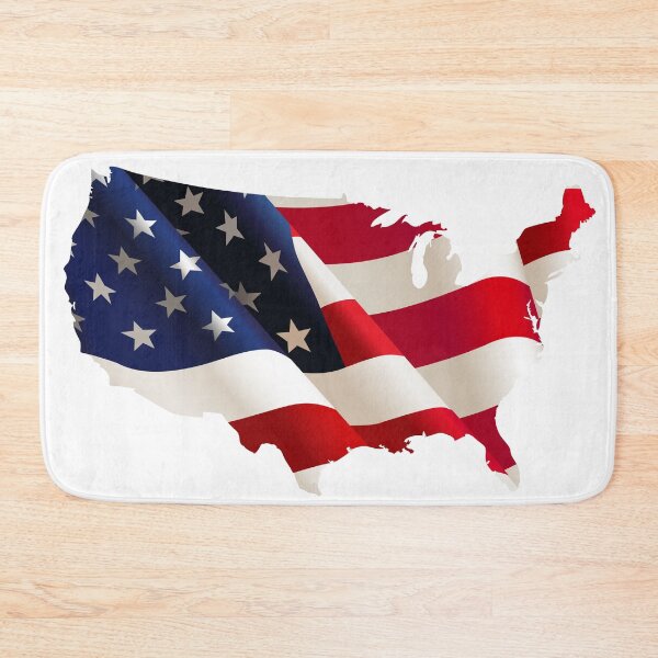 Item preview, Waving American Flag USA Map designed and sold by dcohea.