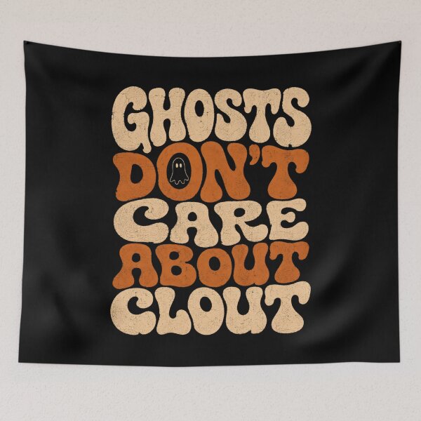 Item preview, Ghosts Dont Care About Clout Funny Retro Halloween Shirt designed and sold by PhylonBoxx.
