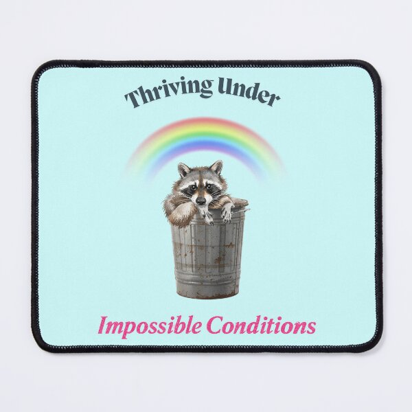 Item preview, Thriving Under Impossible Conditions Raccoon Trash Pop Art designed and sold by DesGard Design Studio.
