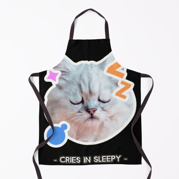 Item preview, Cries In Sleepy Funny Fluffy Cat Meme designed and sold by GenZFashion000.