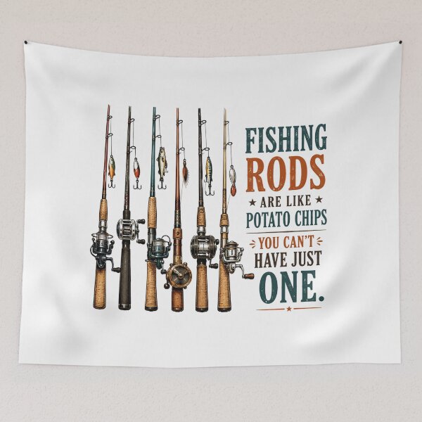 Item preview, Fishing Rods Potato Chips Quote Funny Angler designed and sold by chattsuede.