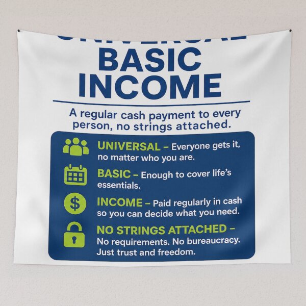 Item preview, Universal Basic Income Infographic designed and sold by SociProgress.