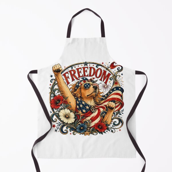 Item preview, Patriotic Golden Retriever Freedom American Flag designed and sold by chattsuede.