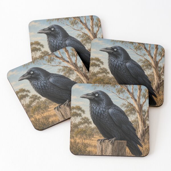 Item preview, Australian Raven on Bushland Post designed and sold by Pixel Junkies Studio.