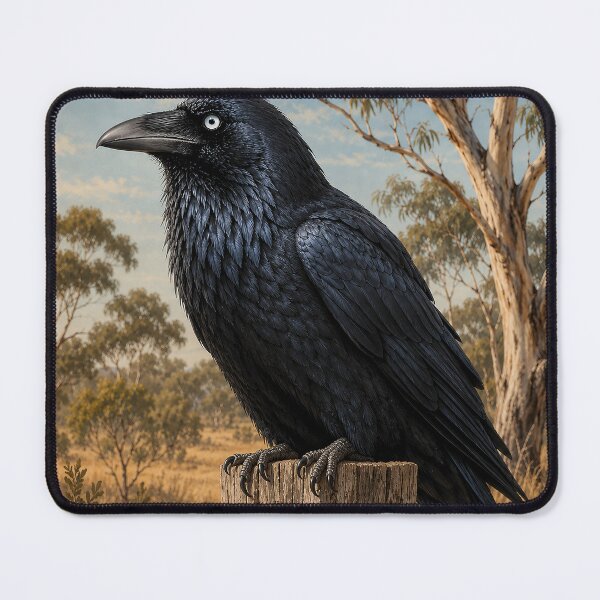 Item preview, Australian Raven on Bushland Post designed and sold by Pixel Junkies Studio.