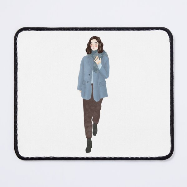 Item preview, Strong Girl Confident Winter Blue Coat Illustration designed and sold by theleftyworks.