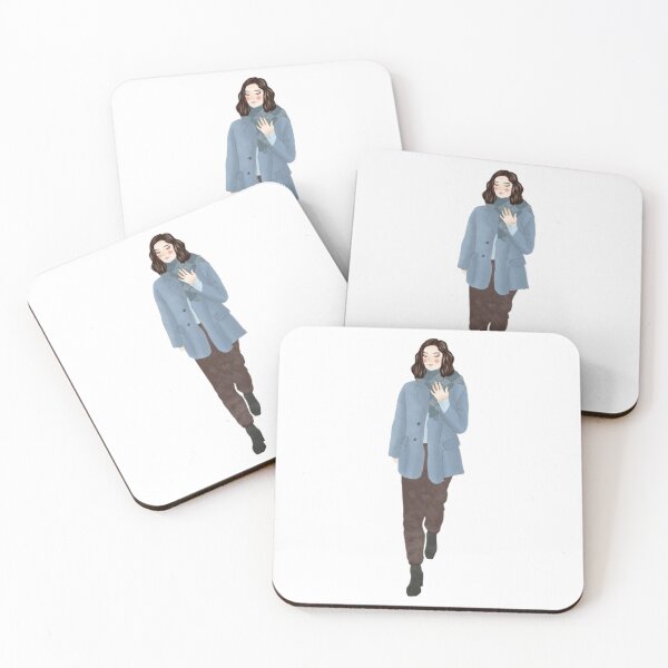 Item preview, Strong Girl Confident Winter Blue Coat Illustration designed and sold by theleftyworks.