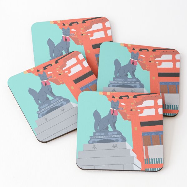 Item preview, Fushimi Inari Temple Kyoto Landscape Drawing Illustration designed and sold by MariOyama.