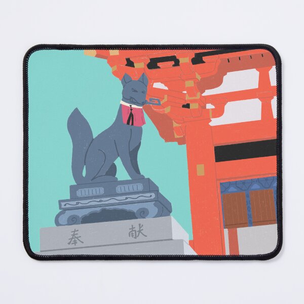 Item preview, Fushimi Inari Temple Kyoto Landscape Drawing Illustration designed and sold by MariOyama.