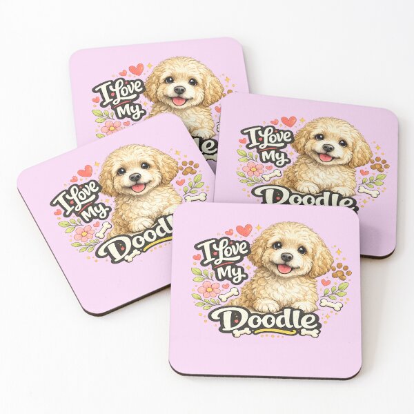 Item preview, I Love My Doodle Watercolor Goldendoodle designed and sold by ssmg80.