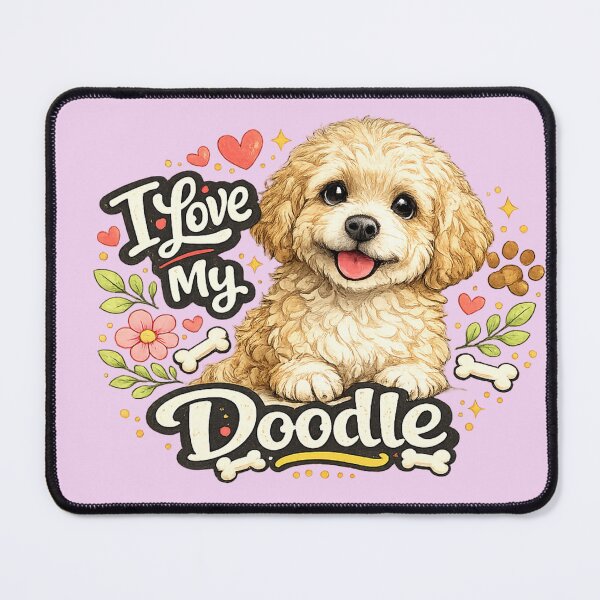 Item preview, I Love My Doodle Watercolor Goldendoodle designed and sold by ssmg80.