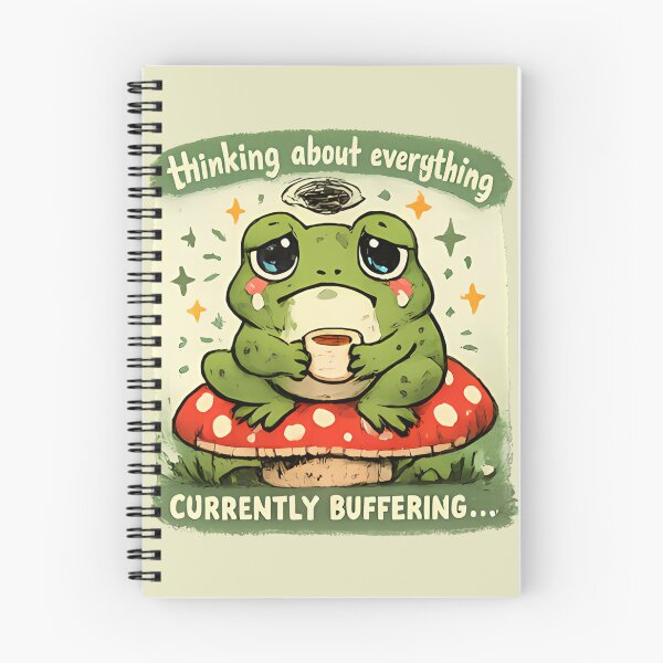 Item preview, Overthinking Frog Sticker Cute Anxiety Frog Cottagecore Meme Emotional Support Frog Funny Frog Sticker Ugly Cute Aesthetic designed and sold by VectorJoy.