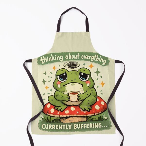 Item preview, Overthinking Frog Sticker Cute Anxiety Frog Cottagecore Meme Emotional Support Frog Funny Frog Sticker Ugly Cute Aesthetic designed and sold by VectorJoy.