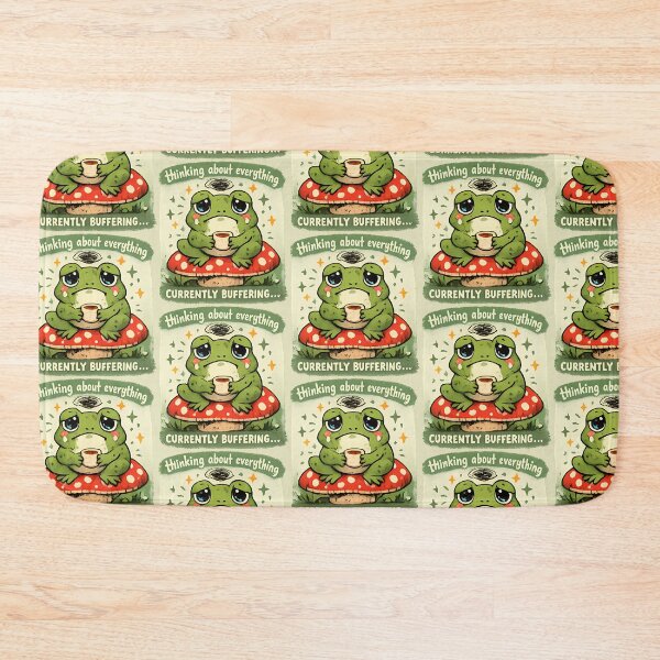 Item preview, Overthinking Frog Sticker Cute Anxiety Frog Cottagecore Meme Emotional Support Frog Funny Frog Sticker Ugly Cute Aesthetic designed and sold by VectorJoy.