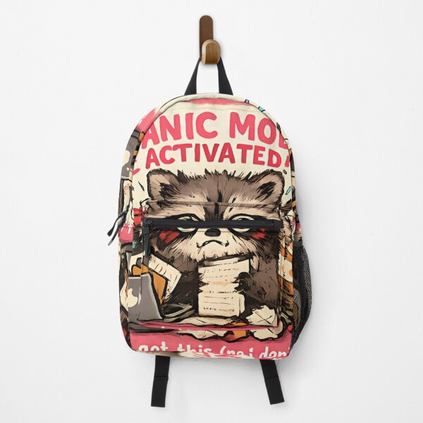 Item preview, Panic Raccoon Sticker ADHD Raccoon Meme Trash Panda Anxiety Humor Ugly Cute Raccoon Chaotic Creature designed and sold by VectorJoy.