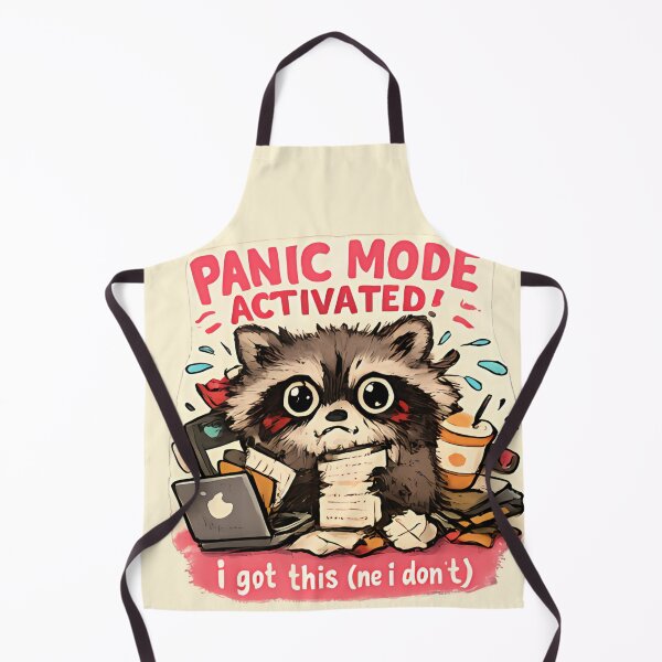 Item preview, Panic Raccoon Sticker ADHD Raccoon Meme Trash Panda Anxiety Humor Ugly Cute Raccoon Chaotic Creature designed and sold by VectorJoy.