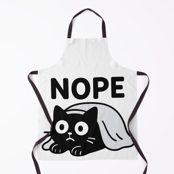 Item preview, NOPE Cat Meme – Funny Black Cat Hiding Sticker designed and sold by PixelPicsStudio.