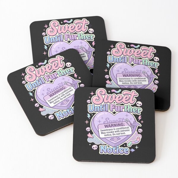 Item preview, Sweet Until Further Notice Funny Pastel Goth Warning designed and sold by Sitred123.