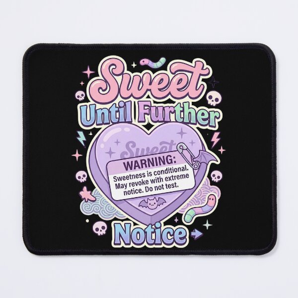 Item preview, Sweet Until Further Notice Funny Pastel Goth Warning designed and sold by Sitred123.