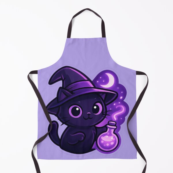 Item preview, Witch Cat Sticker – Magical Cute Cat Design designed and sold by PixelPicsStudio.