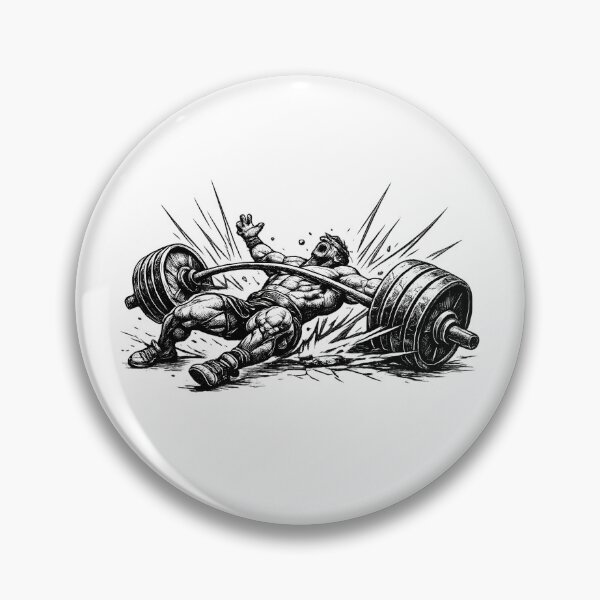 Item preview, Powerlifter Getting Crushed Barbell Press Fail designed and sold by chattsuede.
