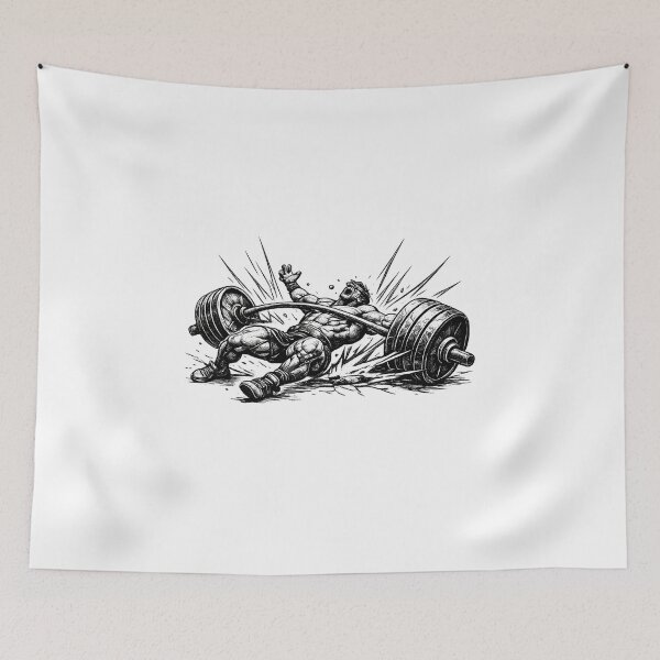 Item preview, Powerlifter Getting Crushed Barbell Press Fail designed and sold by chattsuede.
