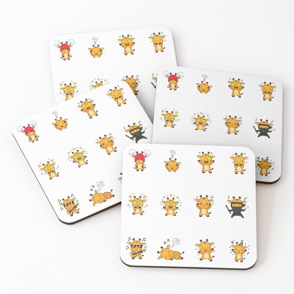 Item preview, Cute Giraffe Emoji Sticker Pack designed and sold by RamyGallery.