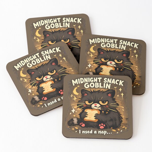 Item preview, Goblin Cat Sticker Funny Black Cat Meme Midnight Snack Goblin Ugly Cute Cat Goth Cat Aesthetic designed and sold by VectorJoy.