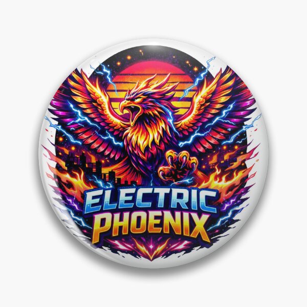 Item preview, Neon Electric Phoenix Retro Synthwave Style designed and sold by JonelleTshirts.