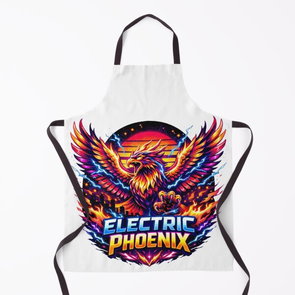 Item preview, Neon Electric Phoenix Retro Synthwave Style designed and sold by JonelleTshirts.