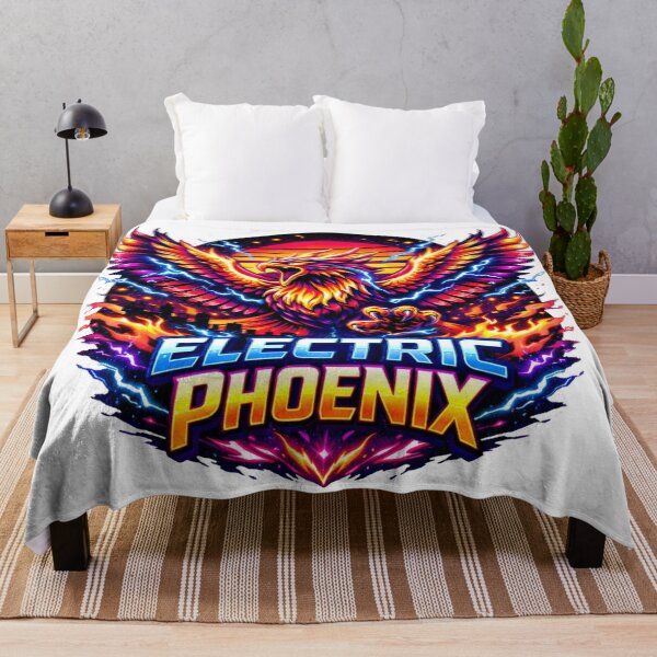 Item preview, Neon Electric Phoenix Retro Synthwave Style designed and sold by JonelleTshirts.
