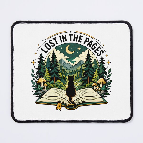 Item preview, Lost In The Pages Black Cat Book Lover Where Stories Grow designed and sold by chattsuede.