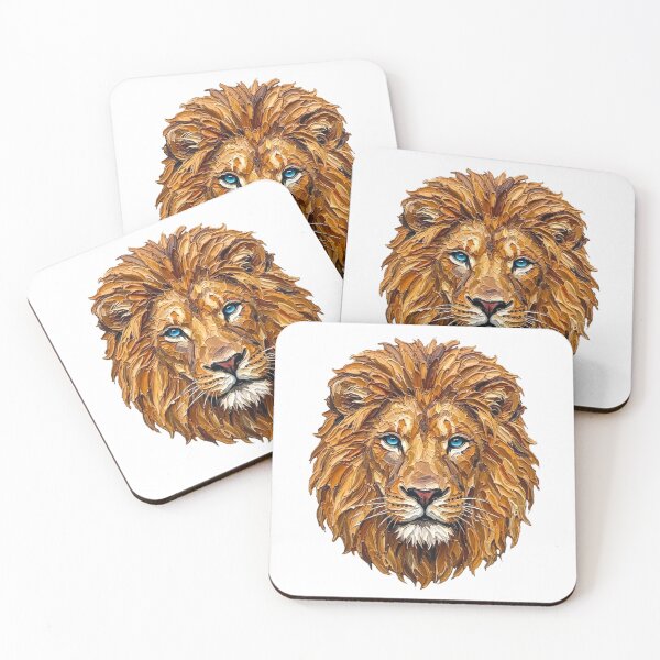 Item preview, Majestic Lion Portrait Impasto Oil Painting Art designed and sold by EvrmoodCo.
