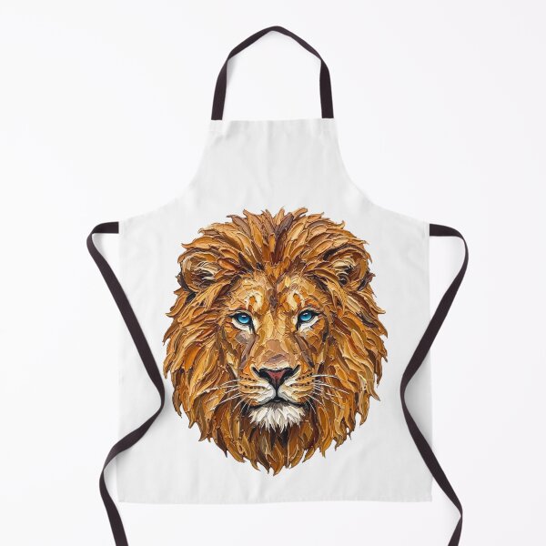 Item preview, Majestic Lion Portrait Impasto Oil Painting Art designed and sold by EvrmoodCo.