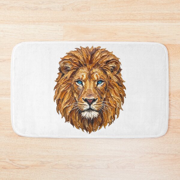 Item preview, Majestic Lion Portrait Impasto Oil Painting Art designed and sold by EvrmoodCo.