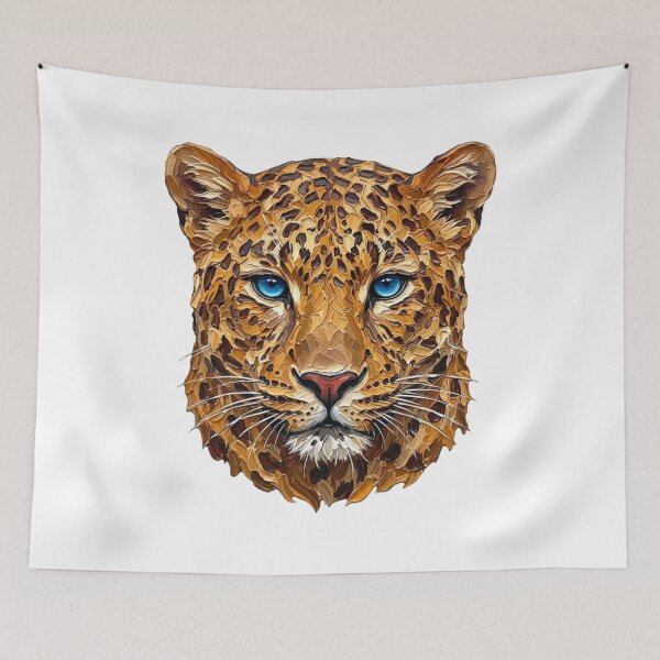 Item preview, Leopard Portrait Impasto Oil Painting Art designed and sold by EvrmoodCo.