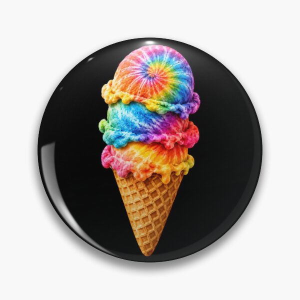 Item preview, Rainbow Tie-Dye Ice Cream Cone designed and sold by jgvisualarts.