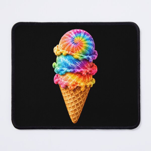 Item preview, Rainbow Tie-Dye Ice Cream Cone designed and sold by jgvisualarts.
