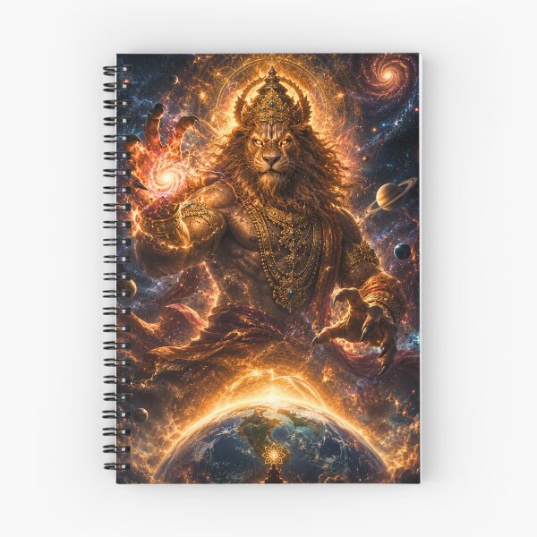 Item preview, Cosmic Narasimha Protector of the Universe | Celestial Hindu Wall Art designed and sold by Homyar.