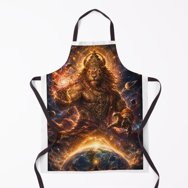Item preview, Cosmic Narasimha Protector of the Universe | Celestial Hindu Wall Art designed and sold by Homyar.
