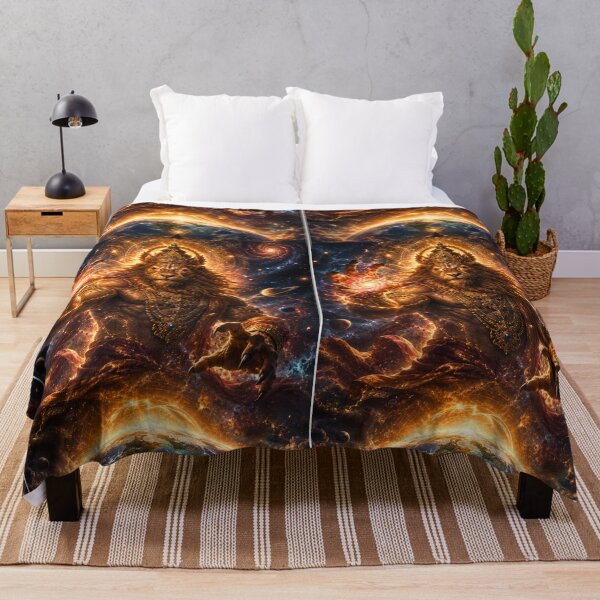Item preview, Cosmic Narasimha Protector of the Universe | Celestial Hindu Wall Art designed and sold by Homyar.