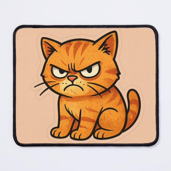 Item preview, Funny Grumpy Cat Sticker – Angry Meme Cat Design designed and sold by PixelPicsStudio.
