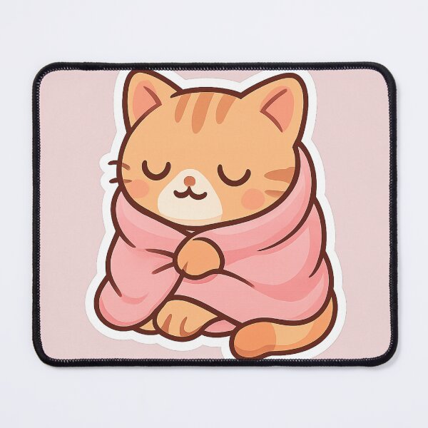 Item preview, Cute Sleepy Cat Sticker – Cozy Kawaii Nap Cat designed and sold by PixelPicsStudio.
