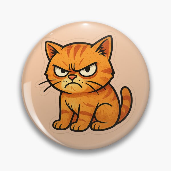 Item preview, Funny Grumpy Cat Sticker – Angry Meme Cat Design designed and sold by PixelPicsStudio.